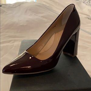 Banana Republic burgundy block heel